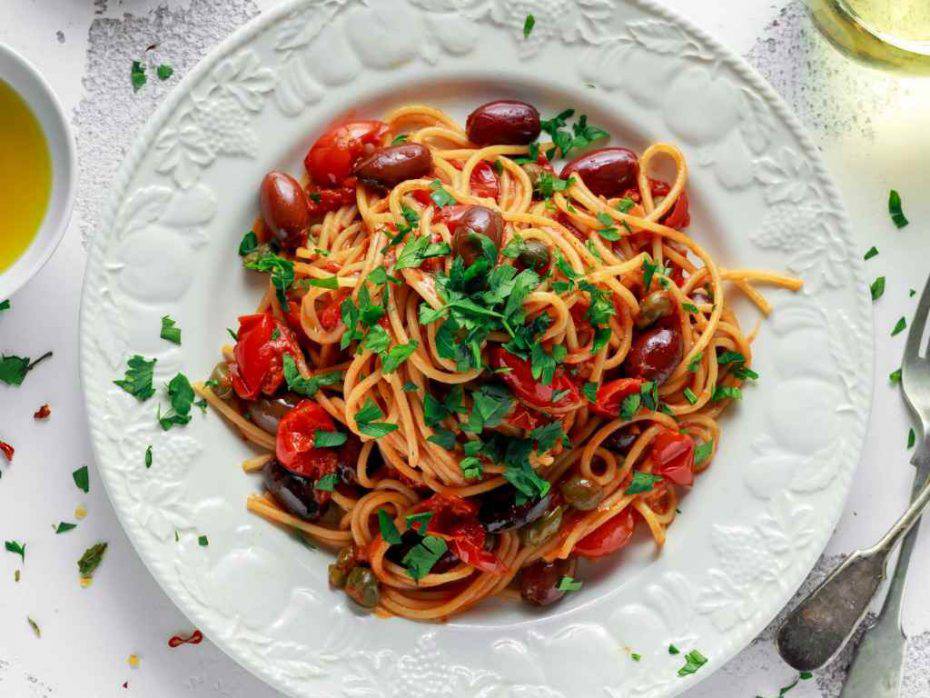 spaghetti pomodorini e olive