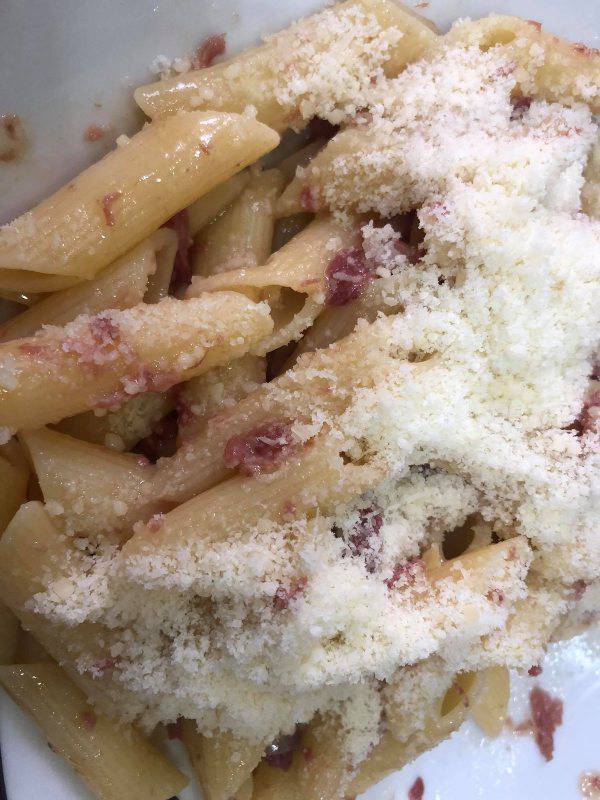 penne rigate con Simmenthal