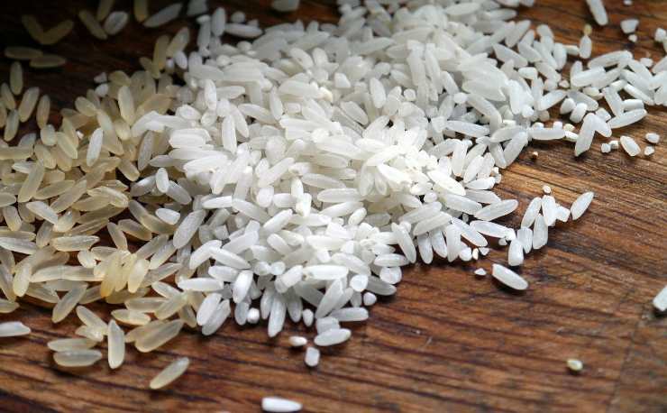 chicchi di riso crudo