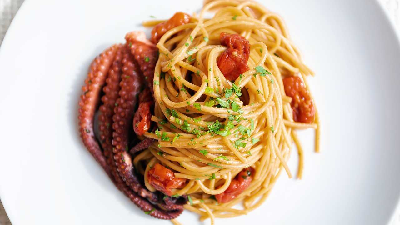 Spaghetti con calamaro
