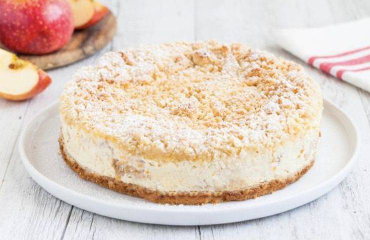 crumble cheesecake alle mele