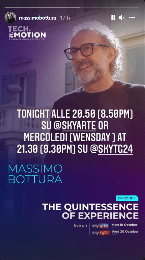 Massimo Bottura arriva tv dettagli 