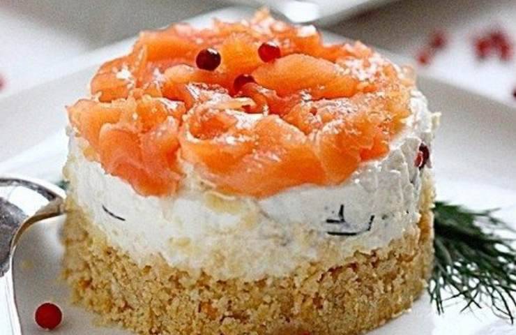 cheesecake salate monoporzione ricetta