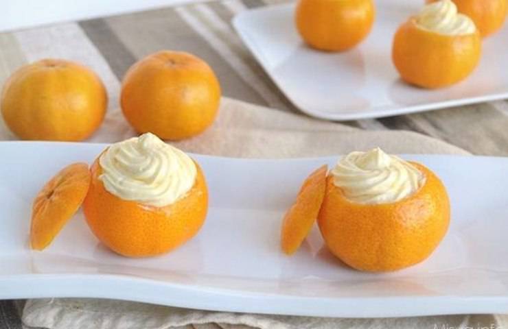 Mandarini ripieni di panna montata ricetta facile