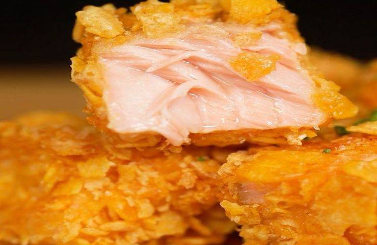 salmone fritto crosta patate ricetta natale veloce