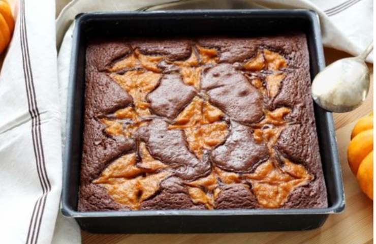 Brownie marmorizzato alla zucca ricetta senza glutine