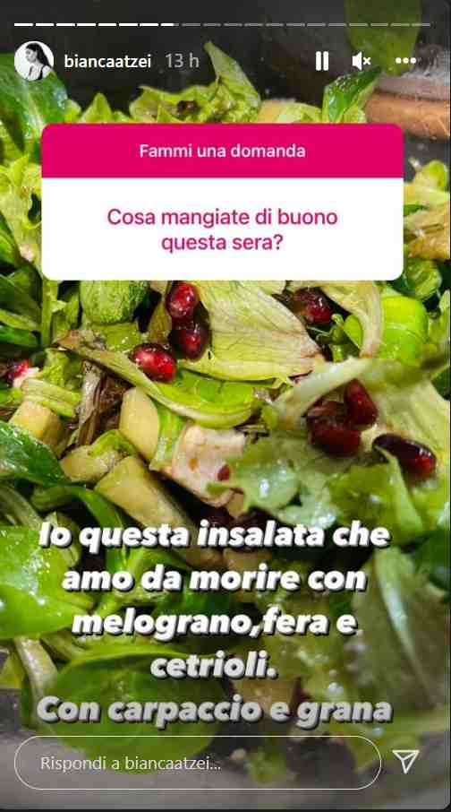 Bianca Atzei insalata gourmet ricetta