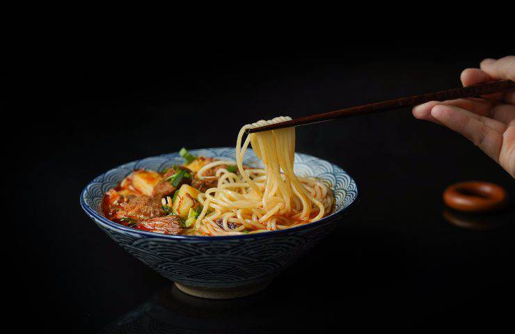Noodles soup kimchi 