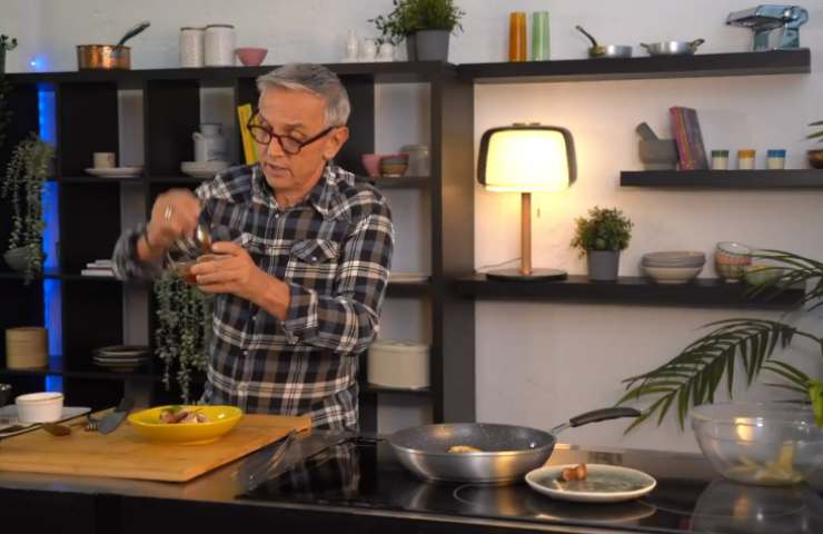 Bruno Barbieri ricetta capesante melanzane cipolla olio di pomodoro secco 