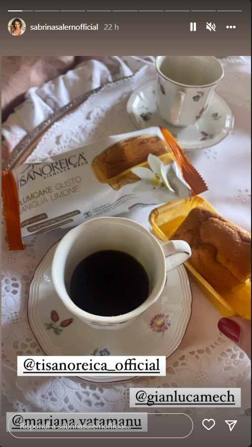 Sabrina Salerno colazione Tisanoreica foto