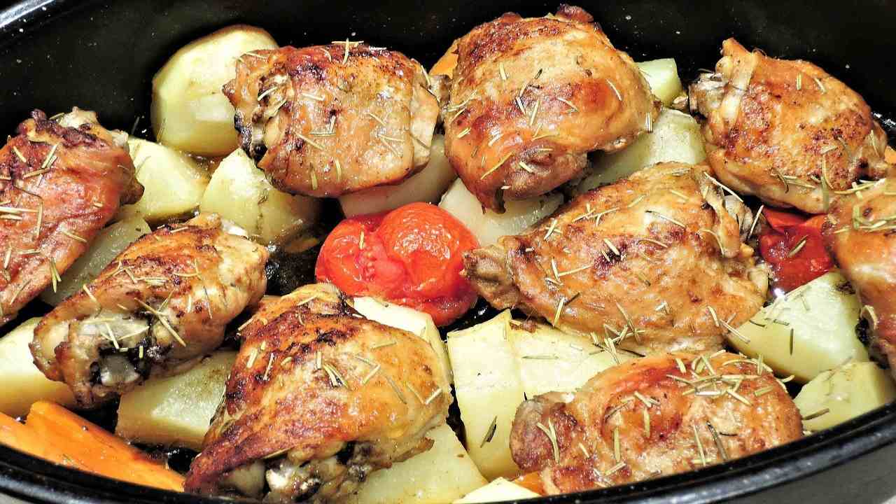 pollo, patate e carote ricetta light video