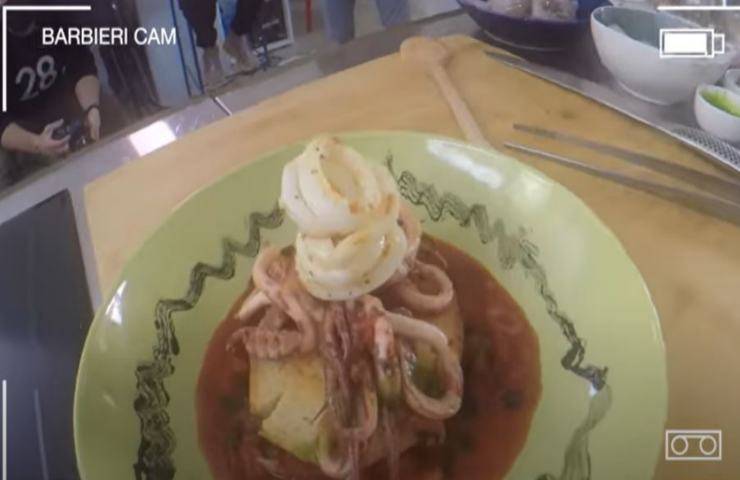 Bruno Barbieri ricetta friselle calamari umido
