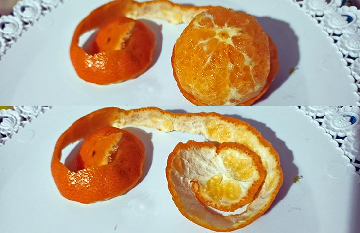 Decorazioni buccia mandarini