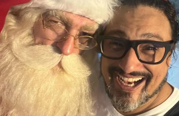 Alessandro Borghese con Babbo Natale foto Instagram
