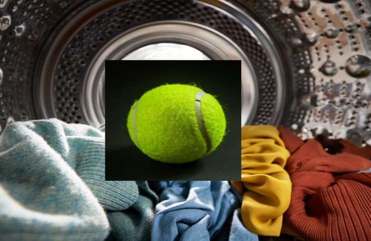 pallina tennis in lavatrice