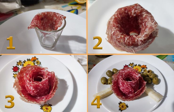 ricetta rose salame