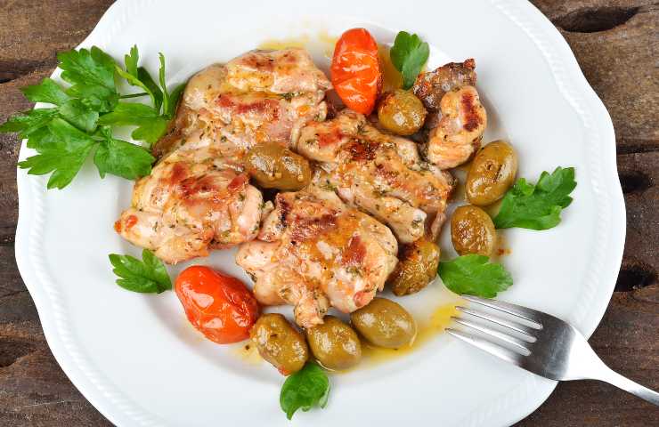 pollo olive pomodorini ricetta