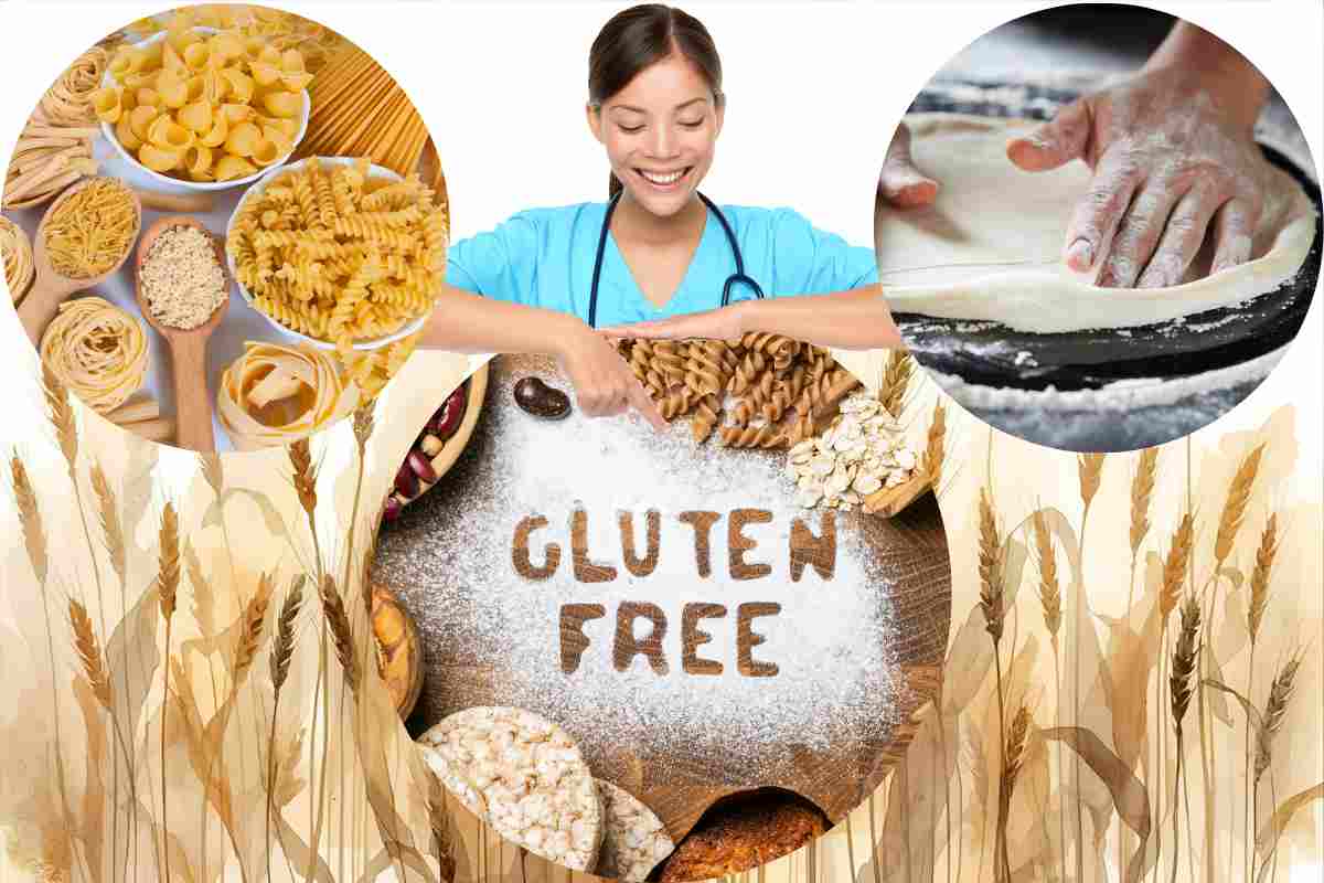 personale sanitario indica prodotti gluten free e non pizza e pasta