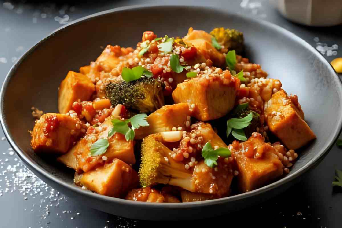 Tofu e broccoli con salsa teriyaki fatta in casa