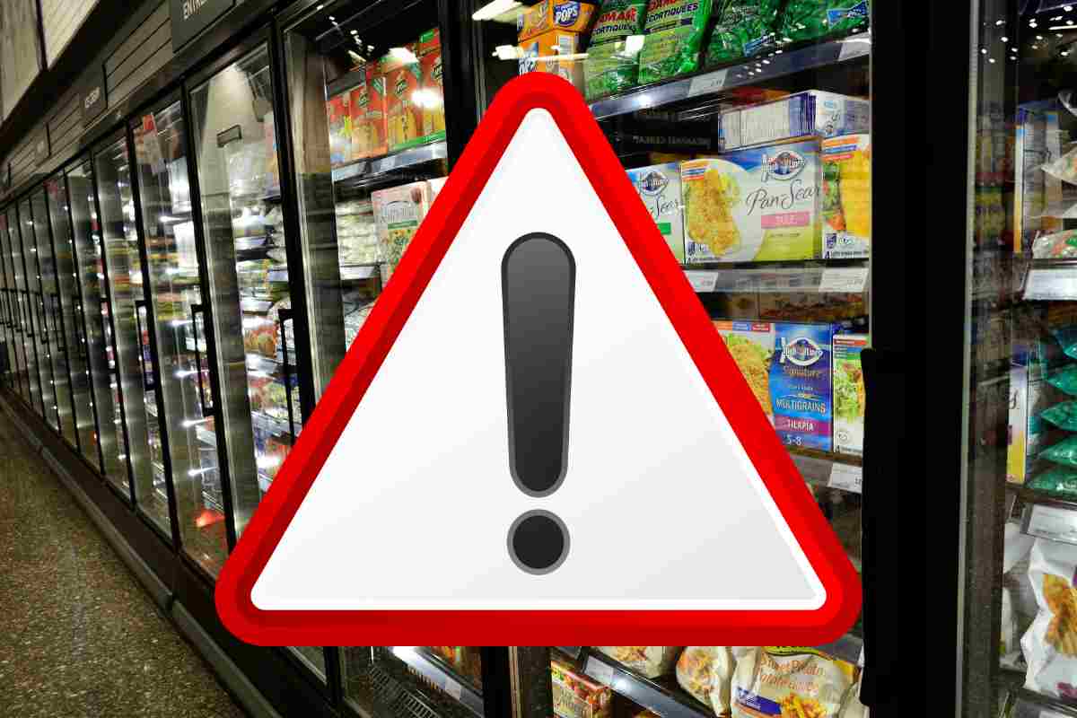 surgelati e davanti logo attenzione