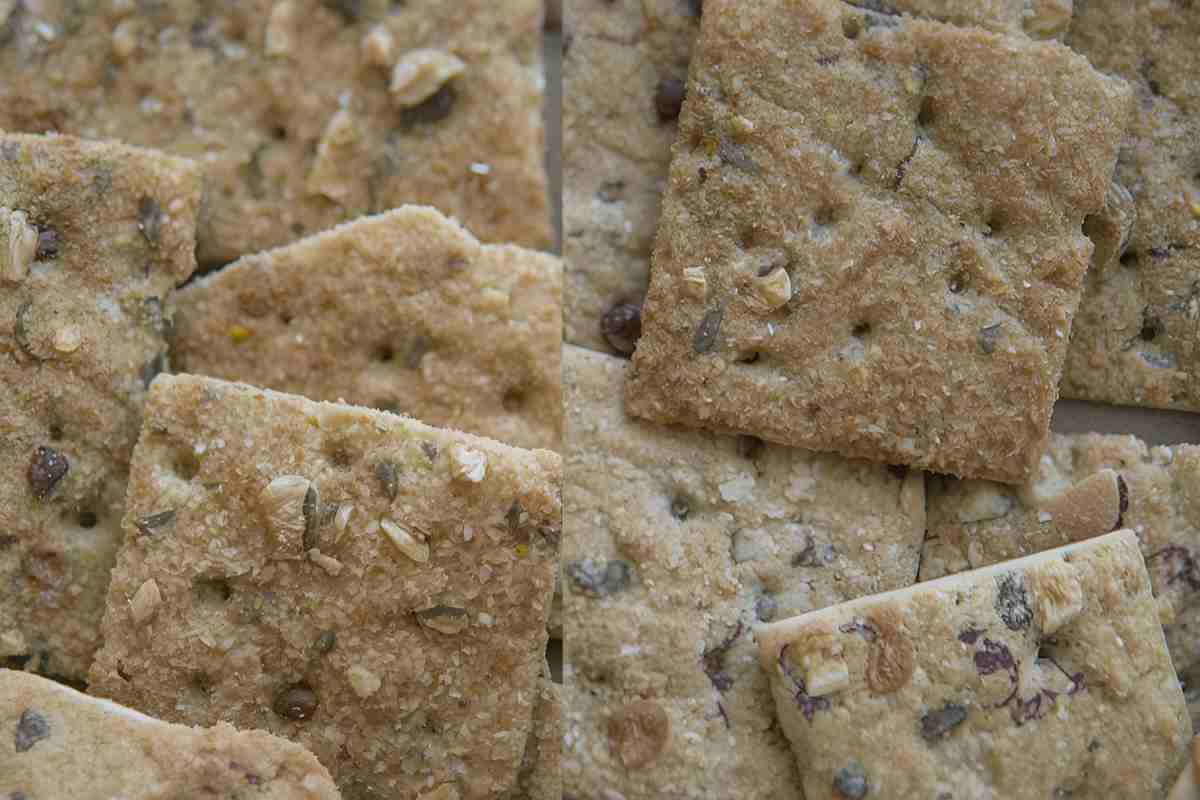 Cracker senza glutine con farine di ceci e riso
