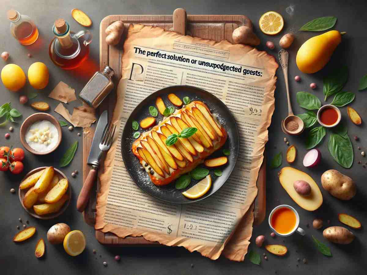 parmigiana di patate in vassoio