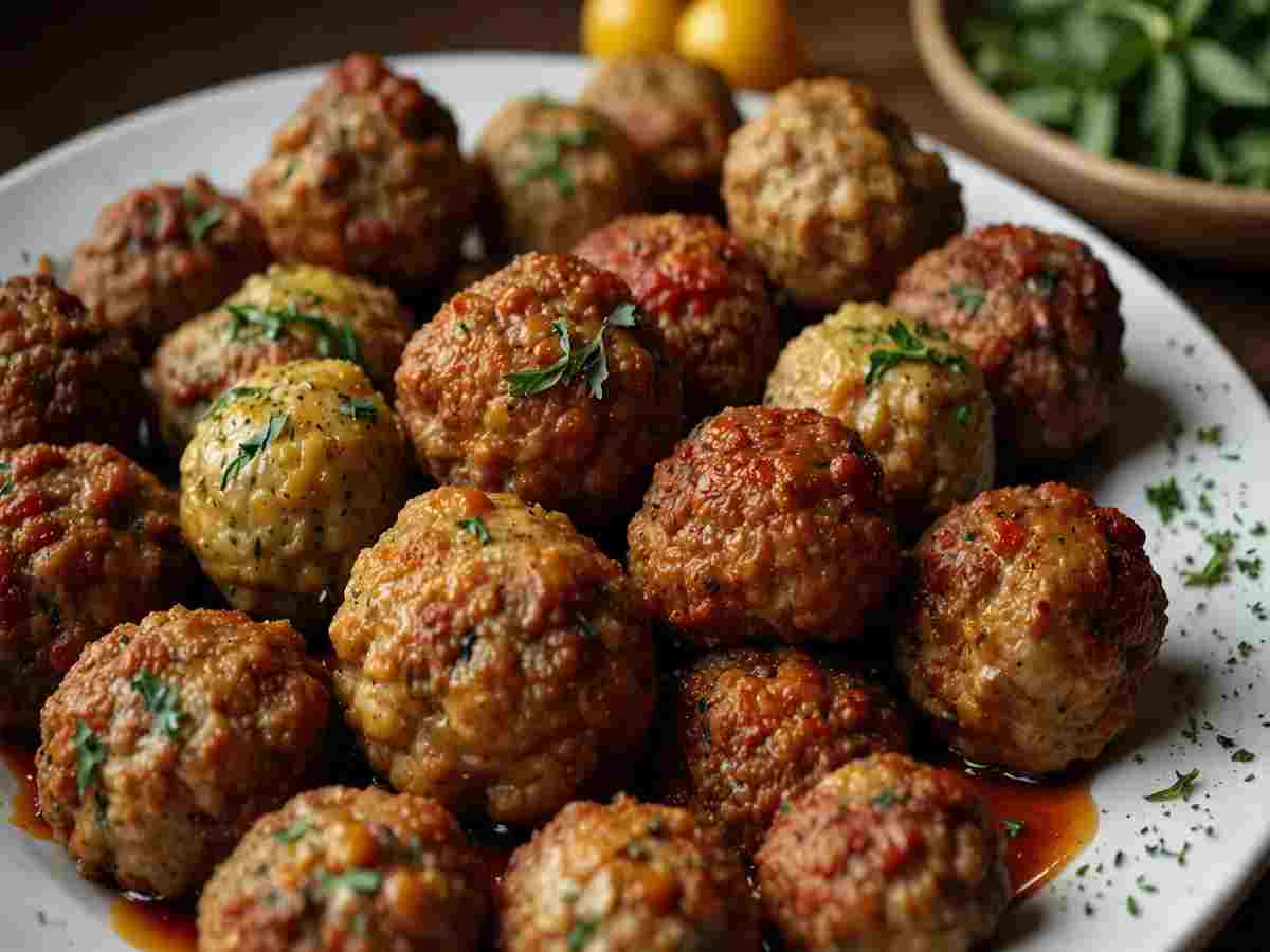 polpette nel piatto