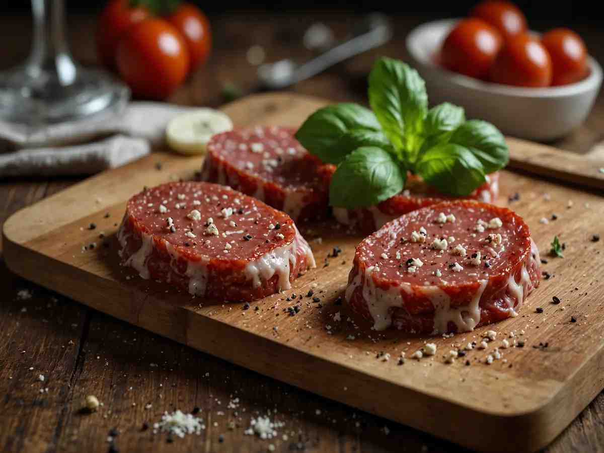 salame su tagliere di legno